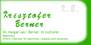 krisztofer berner business card